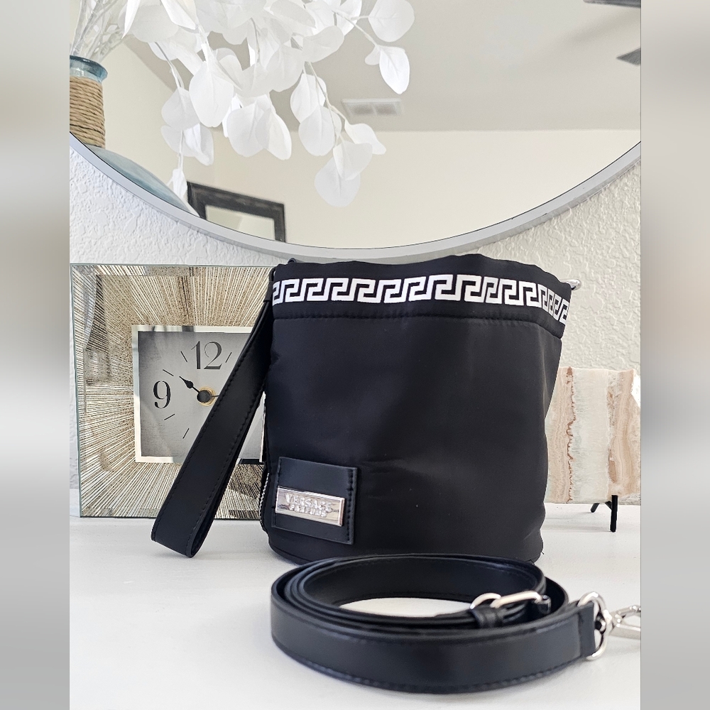 NWOT Versace Parfum Black Bucket Mini Crossbody